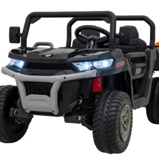 Coche Pick-Up 12v ​, camión agricola 4x4 12v de niño, negro, 1 PLAZA Y MEDIA INDA485-RA-XMX-623